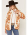 Image #1 - Wrangler Women's Hay Away Cow Print Snap Sherpa Jacket, White, hi-res