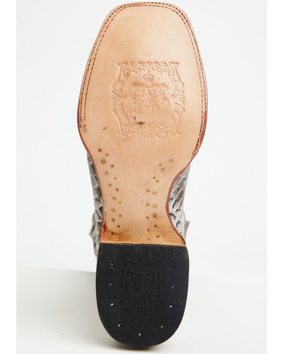 Image #7 - Tanner Mark Men's Python Print Western Boots - Broad Square Toe, Natural, hi-res