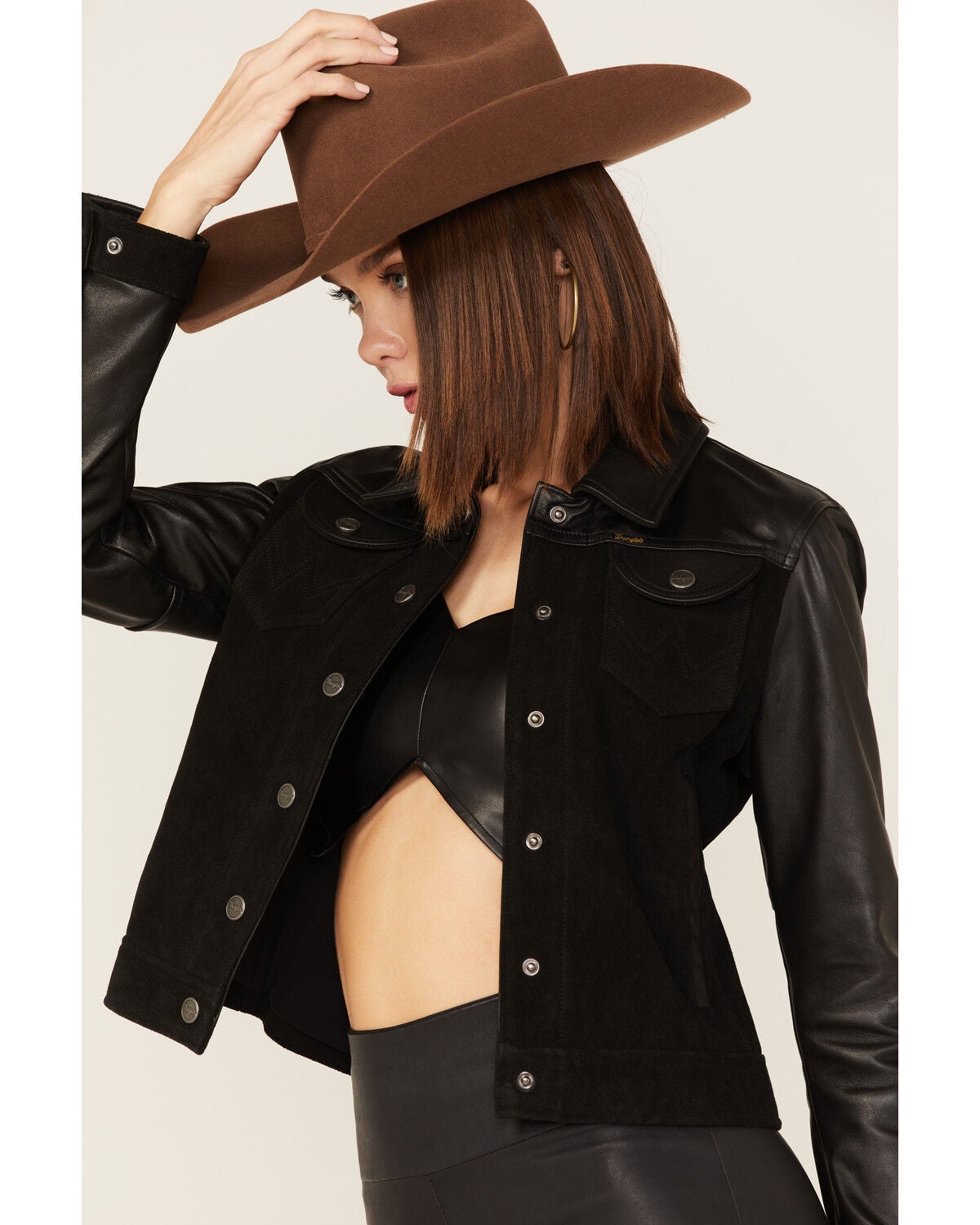 Image #2 - Wrangler Women's Leather And Suede Jacket, , hi-res