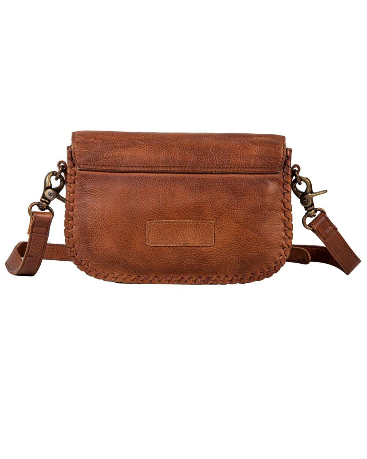 Image #2 - Myra Bag Women's Lobeth Accent Leather And Hairon Crossbody Bag, Brown, hi-res