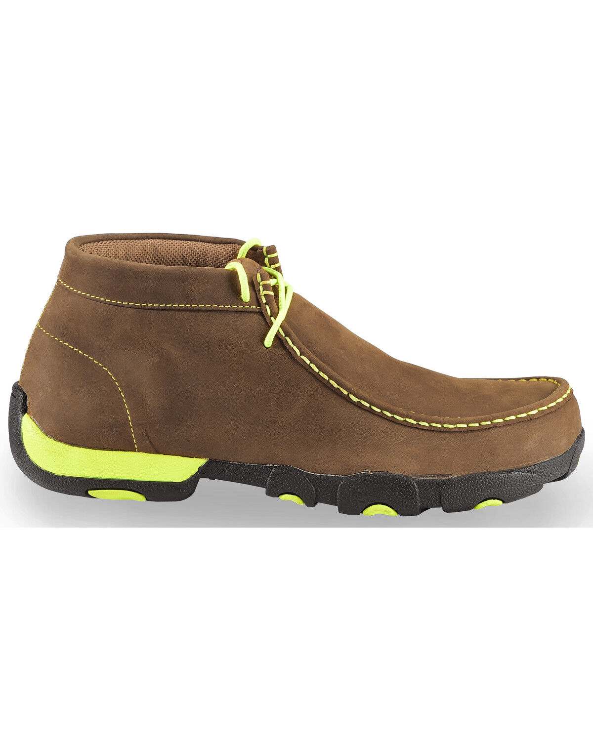 Image #2 - Twisted X Men's Lace-Up Driving Mocs - Steel Toe, Brown, hi-res