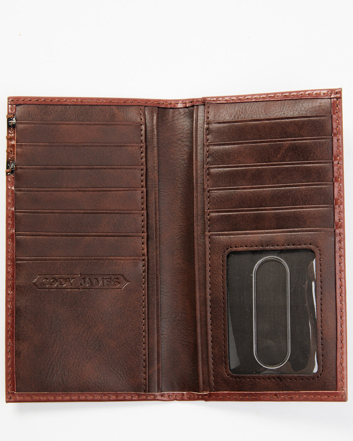 Image #2 - Cody James Men's Basketweave Concho Bi-Fold Rodeo Wallet, Brown, hi-res