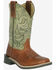 Image #1 - Smoky Mountain Little Boys' Grant Performance Western Boots - Broad Square Toe, Green, hi-res