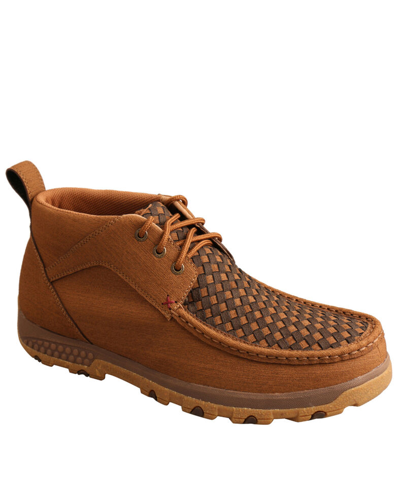 Twisted X Men's Tan Driving Shoes - Moc Toe, Tan, hi-res