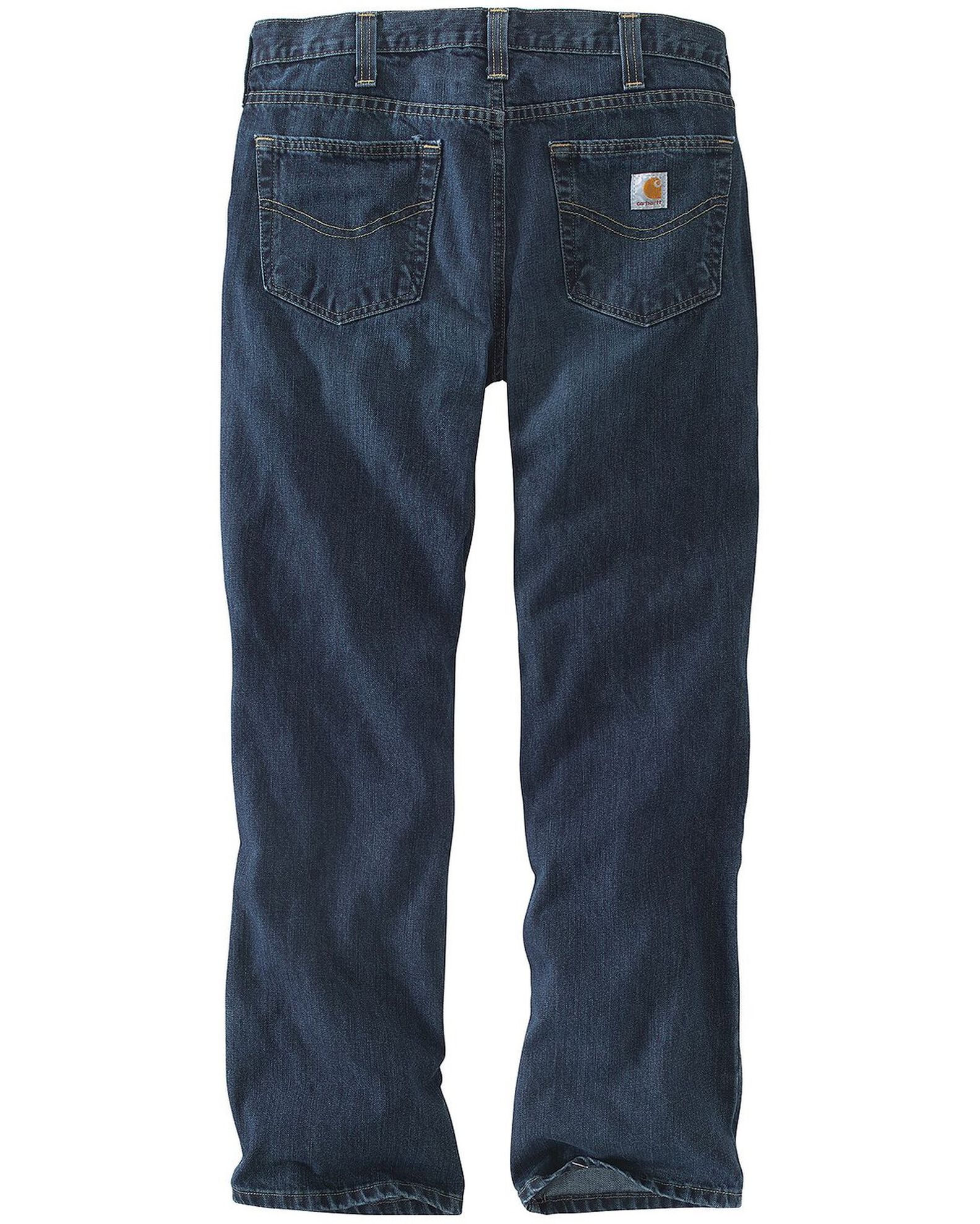 Image #2 - Carhartt Men's Holter Relaxed Fit Straight Leg Jeans, Dark Stone, hi-res