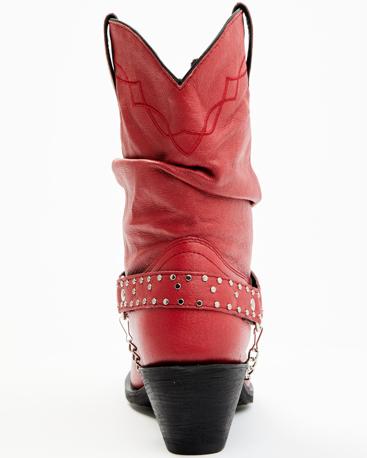 Image #5 - Shyanne Women's Ally Slouch Harness Fashion Boots - Round Toe, Red, hi-res