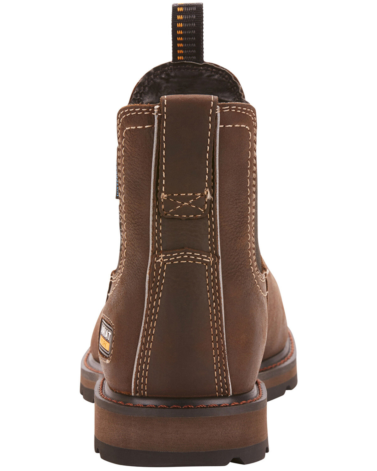 Image #3 - Ariat Men's Groundbreaker Chelsea Waterproof Work Boots - Steel Toe, Dark Brown, hi-res
