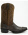 Image #2 - Dan Post Men's 12" Exotic Ostrich Western Boots - Snip Toe , Grey, hi-res