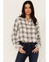 Image #1 - Cleo + Wolf Women's Amy Plaid Print Button-Up Cropped Long Sleeve Flannel Shirt, , hi-res
