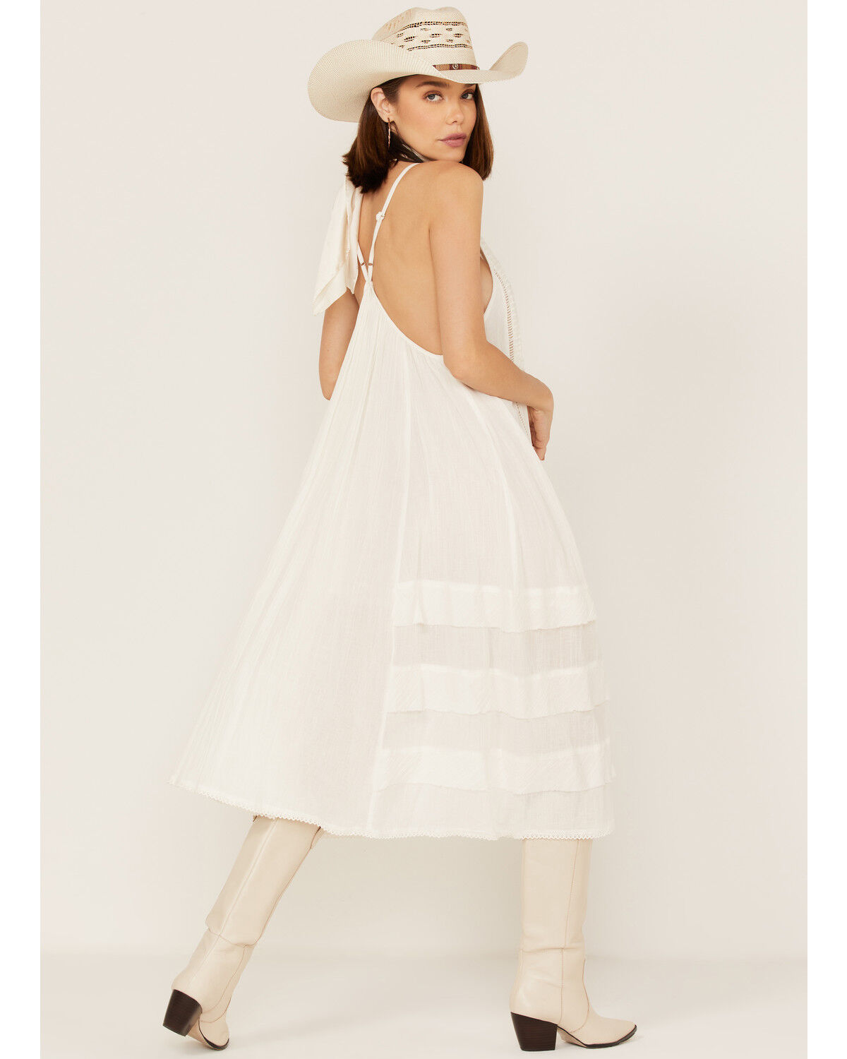 Image #4 - Talisman Women's Constellation Sleeveless Midi Dress, White, hi-res