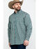 Tuf Cooper Men's Competition Brown Check Plaid Long Sleeve Western Shirt , Brown, hi-res