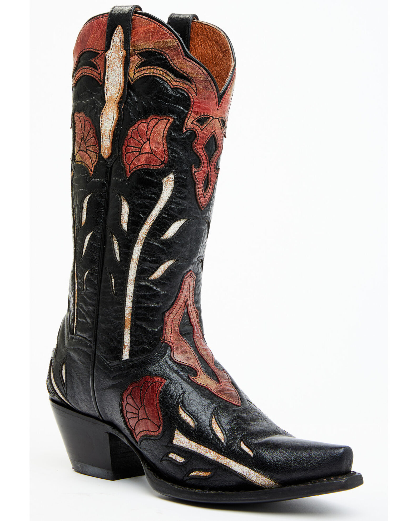 Dan Post Women s Alyssia Floral Leather Tall Western Boots Snip