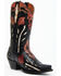 Image #1 - Dan Post Women's Alyssia Floral Leather Tall Western Boots - Snip Toe, Black, hi-res