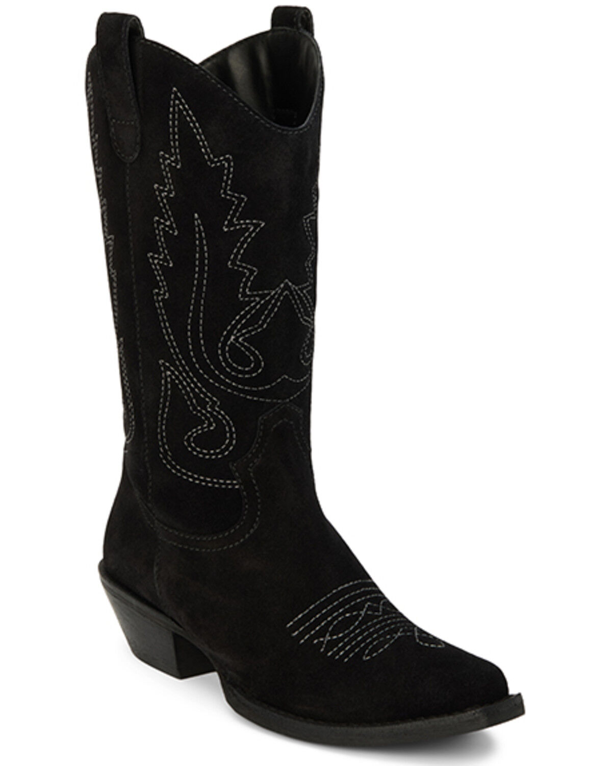 Image #1 - Matisse Women's Gaucho Suede Western Boots - Snip Toe, Black, hi-res