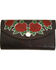 Western Express Women's Rose Brown Leather Organizer Wallet, Brown, hi-res
