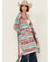 Image #2 - Room 34 Women's Color Block Cardigan, Periwinkle, hi-res