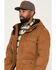 Image #2 - Hawx Men's Duke Sherpa Lined Washed Duck Canvas Hooded Jacket, Rust Copper, hi-res