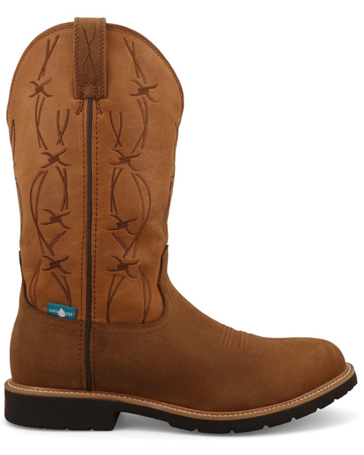 Image #2 - Twisted X Men's 12" Western Work Boots - Nano Toe, Taupe, hi-res