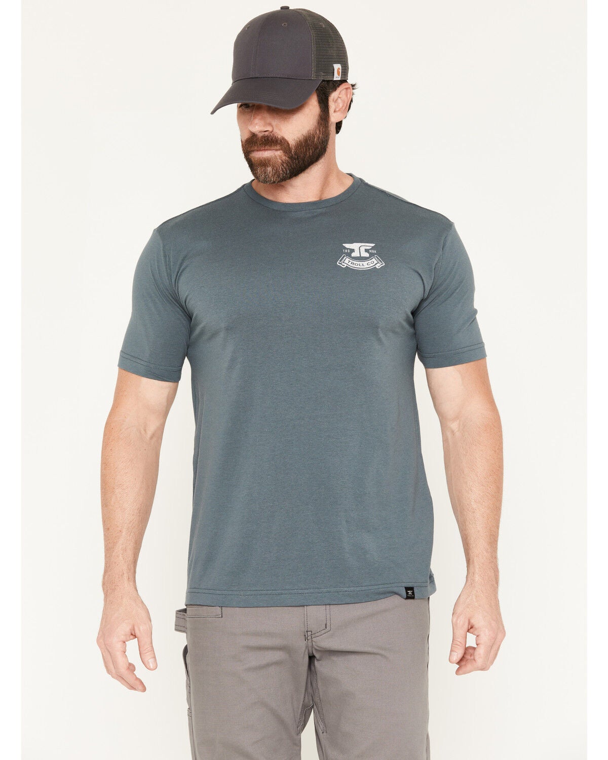 Image #4 - Troll Co Men's Haggler Short Sleeve Graphic Work T-Shirt, Steel, hi-res