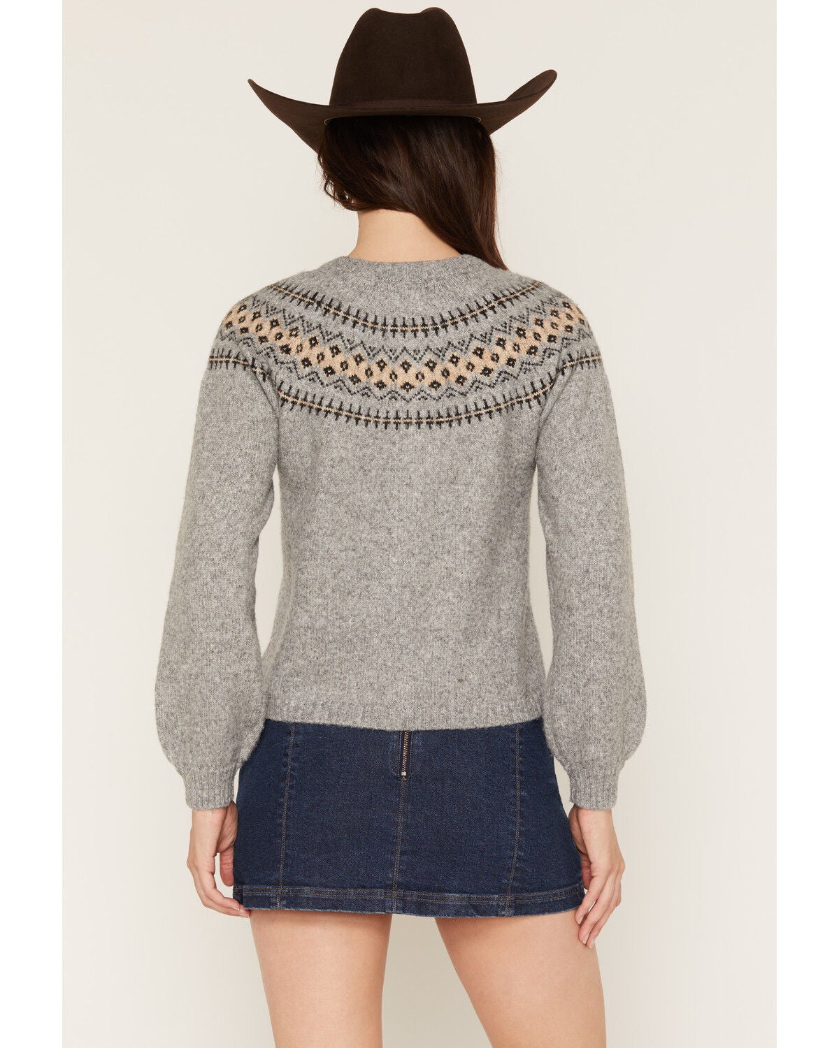 Image #4 - Saltwater Luxe Women's Southwestern Button-Down Cardigan, Grey, hi-res