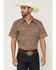 Image #1 - Gibson Trading Co Men's Sundown Drapes Medallion Print Short Sleeve Button-Down Western Shirt - Big, Rust Copper, hi-res