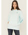 Image #1 - Ariat Women's Boot Barn Exclusive Logo Hoodie, Teal, hi-res