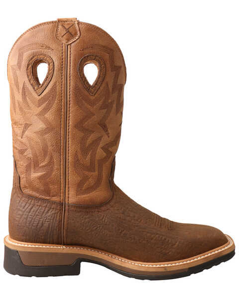 Image #2 - Twisted X Men's Lite Western Work Boots - Broad Square Toe, Brown, hi-res