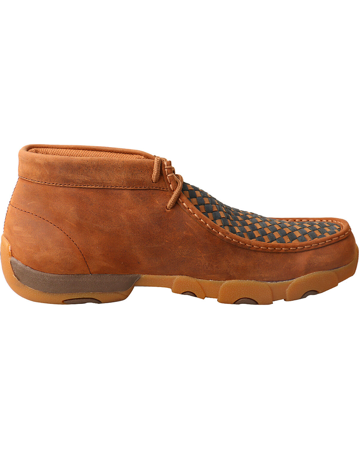 Image #2 - Twisted X Men's Slip-On Basketweave Driving Mocs - Moc Toe, Brown, hi-res
