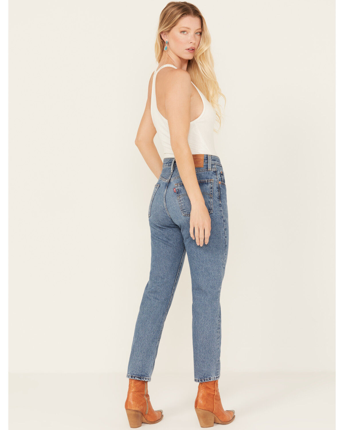 Image #3 - Levi's Premium Women's Medium Wash Must Be Mine 501 Cropped Jeans, Medium Wash, hi-res