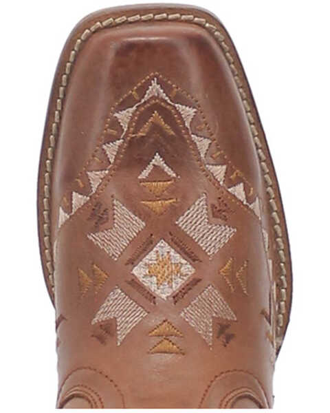 Image #6 - Dingo Women's Mesa Southwestern Embroidered Leather Western Boot - Square Toe, Tan, hi-res