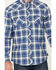 Image #3 - Cody James Men's FR Plaid Print Long Sleeve Pearl Snap Flannel Work Shirt, Navy, hi-res