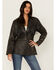 Image #1 - Cripple Creek Women's Antique Studded Fringe Lamb Nappa Snap Blazer, Black, hi-res