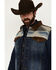 Image #2 - Cody James Men's Freedom Southwestern Yoke And Suede Trim Denim Jacket, Dark Wash, hi-res