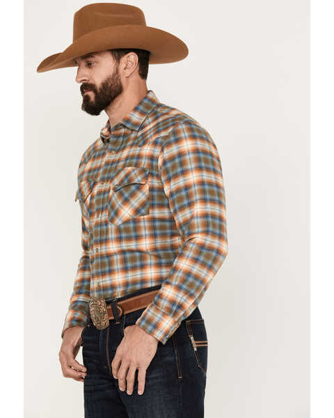Image #2 - Pendleton Men's Wyatt Long Sleeve Snap Western Shirt, Yellow, hi-res