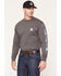 Image #1 - Carhartt Men's FR Loose Fit Midweight Logo Long Sleeve Graphic Work Shirt, Charcoal, hi-res
