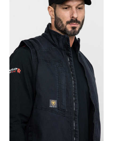 Image #5 - Ariat Men's Rebar Washed Dura Canvas Insulated Work Vest , Black, hi-res