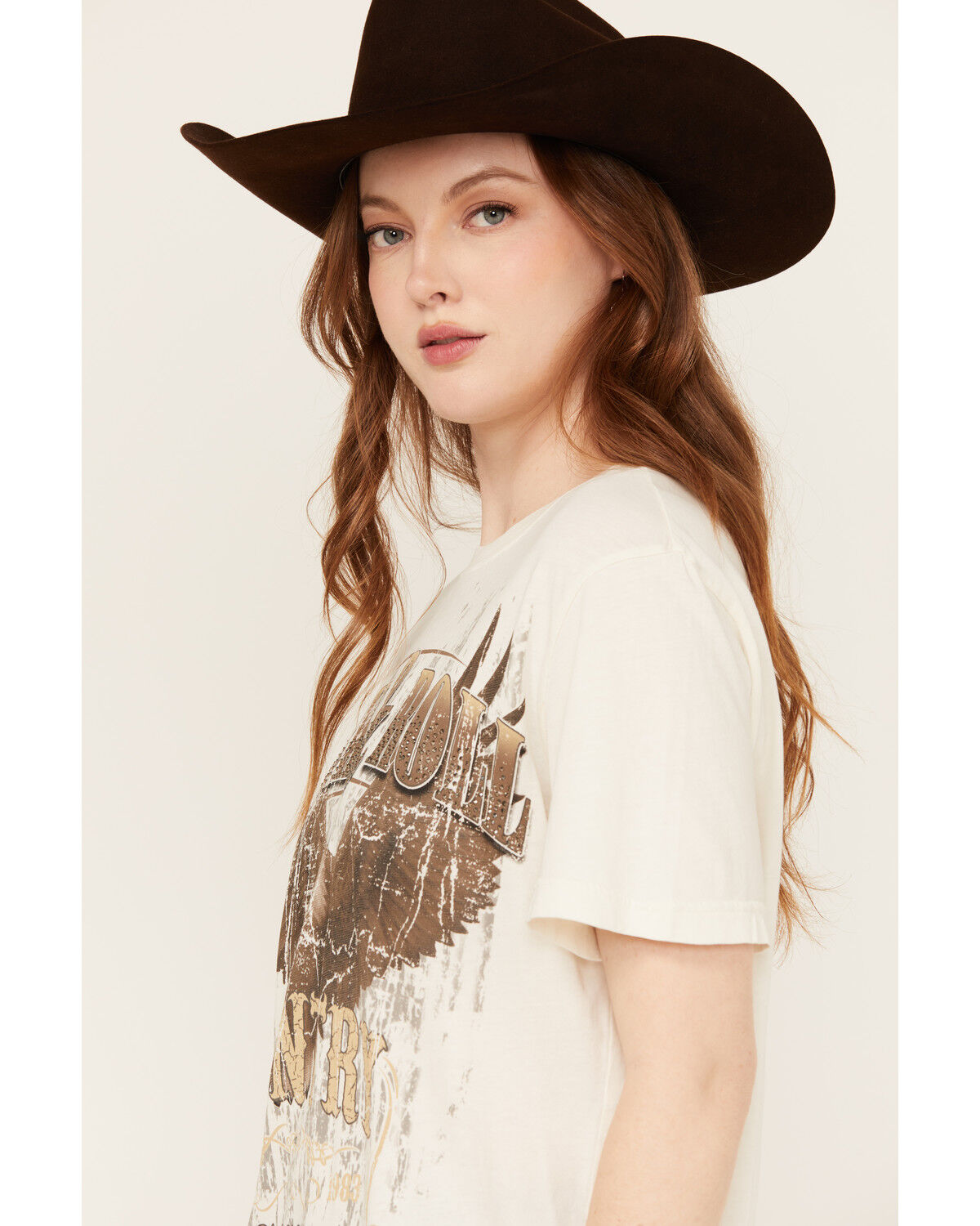 Image #2 - Idyllwind Women's Rock & Roll Country Soul Short Sleeve Graphic Tee, Ivory, hi-res