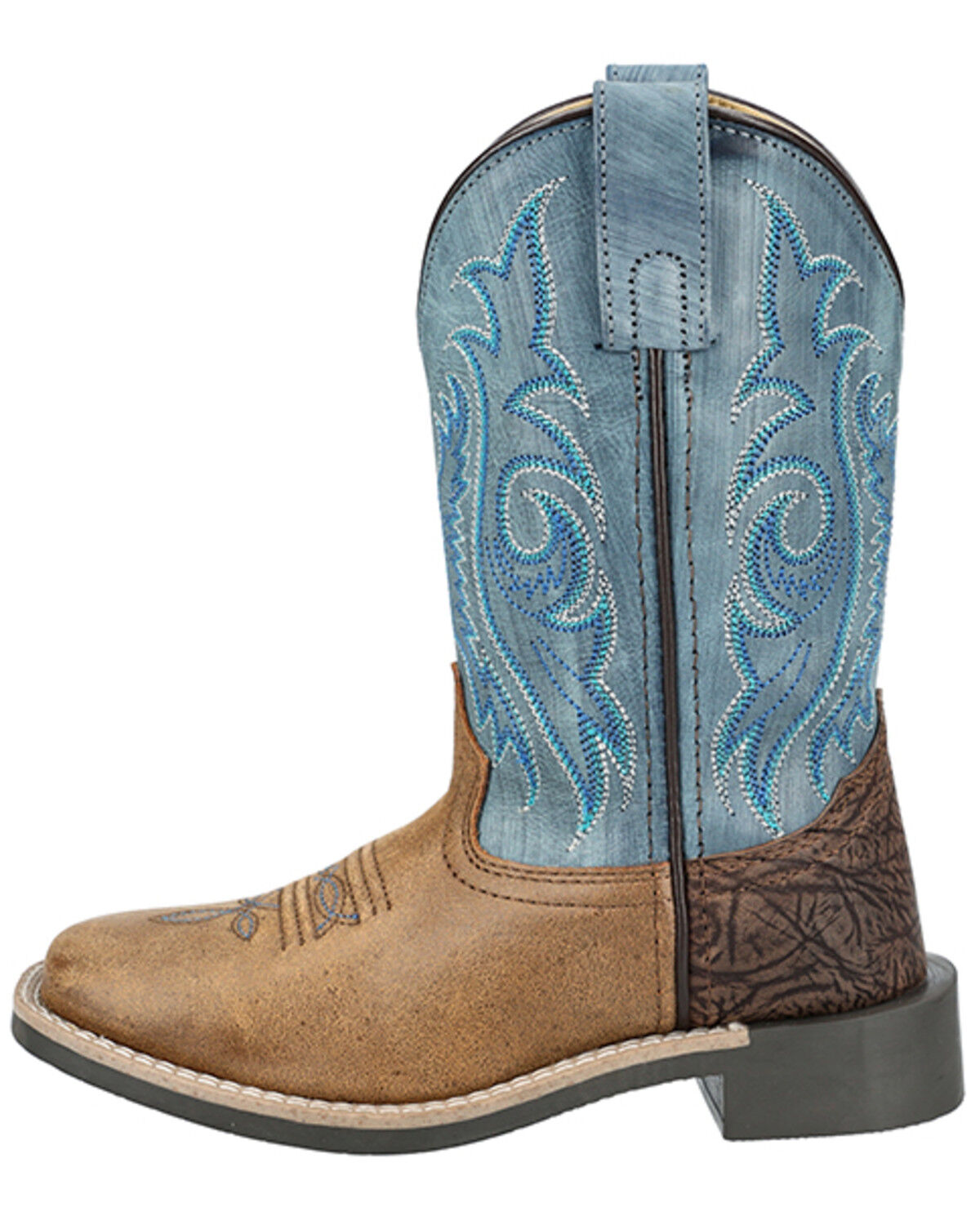 Image #3 - Smoky Mountain Boys' Cole Western Boots - Broad Square Toe, Brown, hi-res