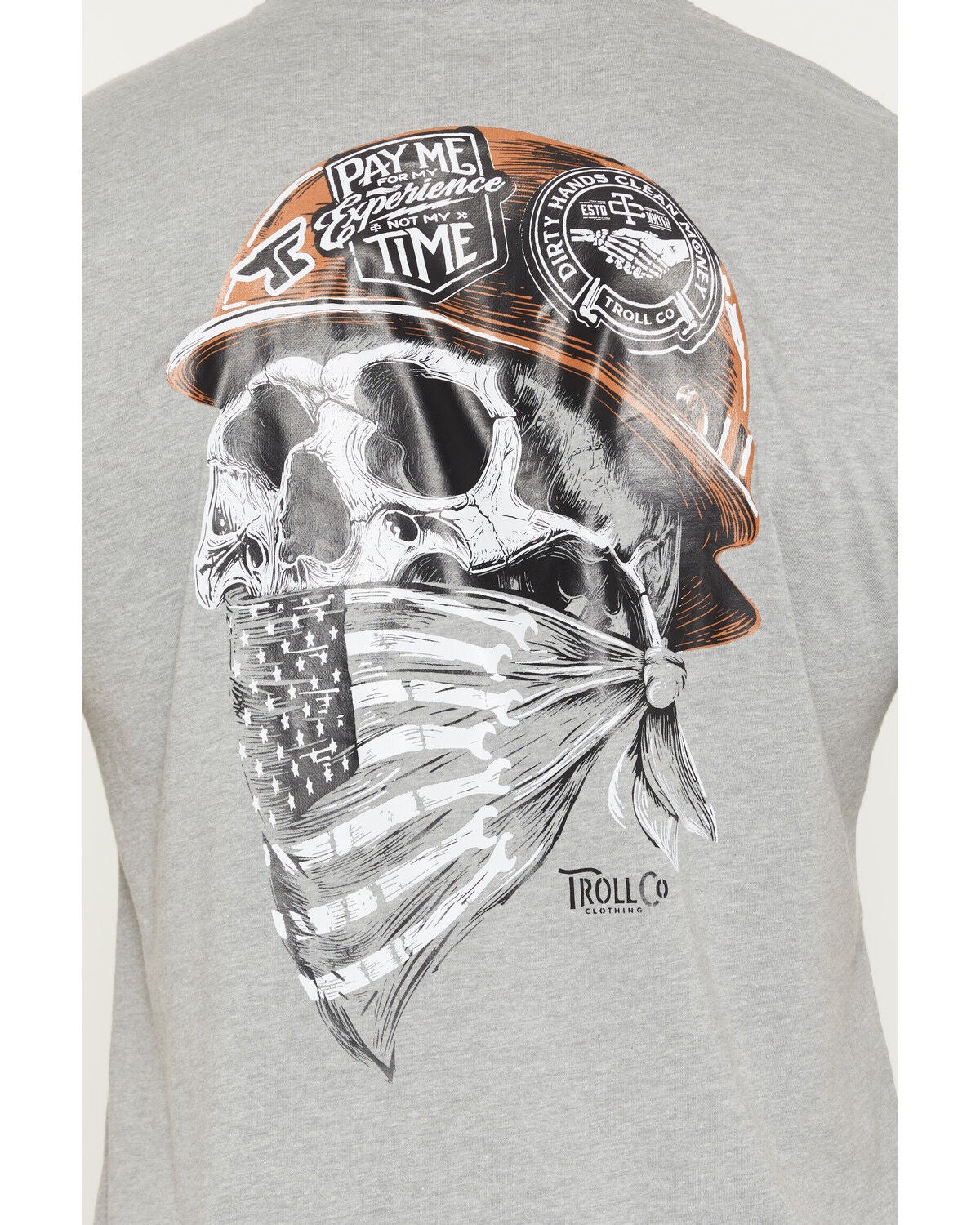 Image #4 - Troll Co Men's Headstrong Short Sleeve Graphic T-Shirt, Heather Grey, hi-res