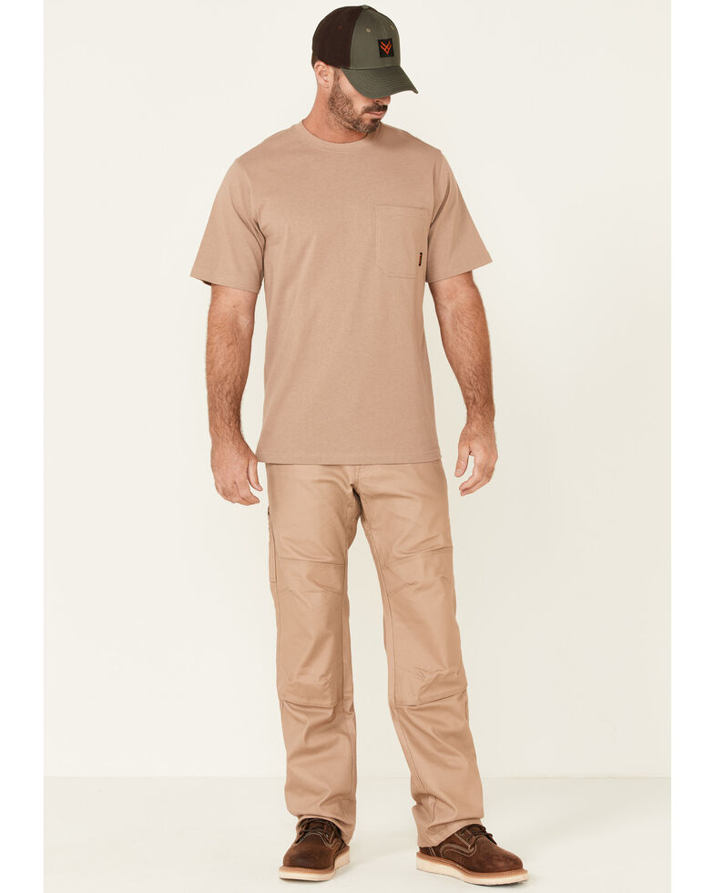 Hawx Men's Solid Natural Forge Short Sleeve Work Pocket T-Shirt , Natural, hi-res