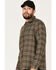 Image #2 - North River Men's Performance Plaid Print Long Sleeve Button Down Shirt, Black, hi-res