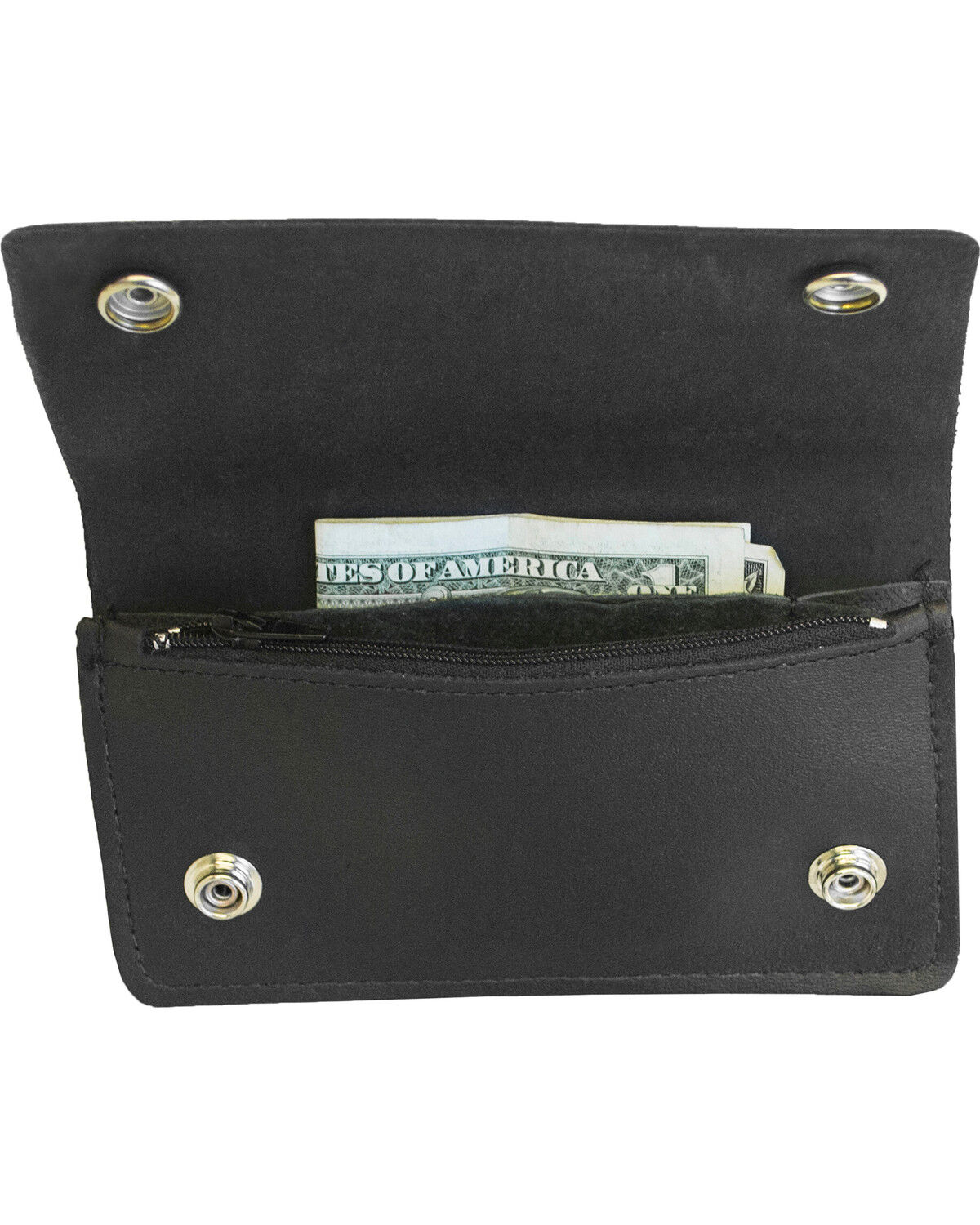 Image #2 - Western Express Men's Leather Biker Wallet, Black, hi-res
