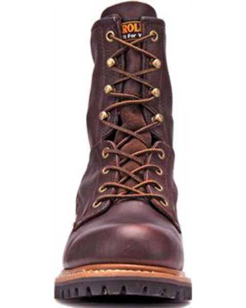 Image #3 - Carolina Men's Logger Boots - Round Toe, Brown, hi-res