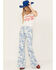 Image #1 - Wrangler Women's High Rise Nautical Print Wanderer Flare Jeans, Multi, hi-res