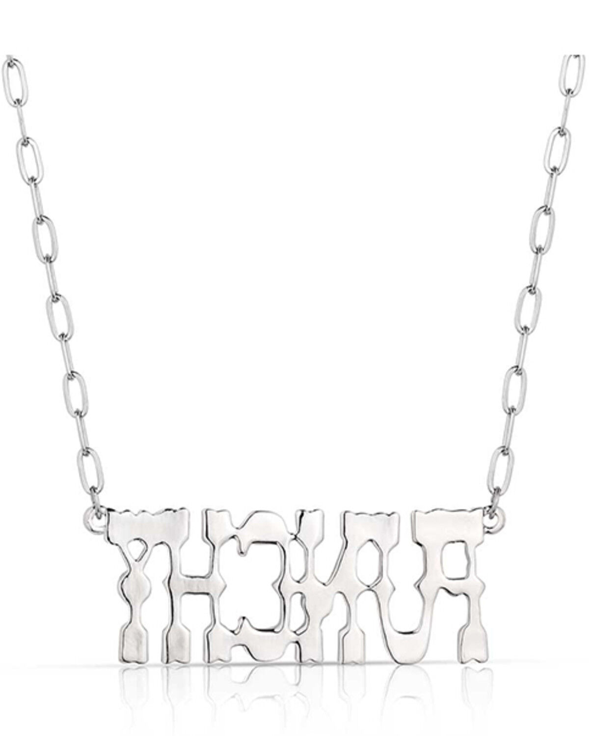 Image #2 - Montana Silversmiths Women's Punchy Charm Turquoise Necklace, Silver, hi-res