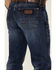 Image #4 - Wrangler Retro Men's Galaxy Dark Wash Stretch Slim Straight Jeans, Blue, hi-res