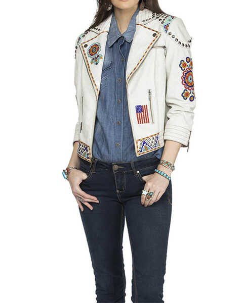 Double D Ranch Women's Heritage Head Jacket , White, hi-res