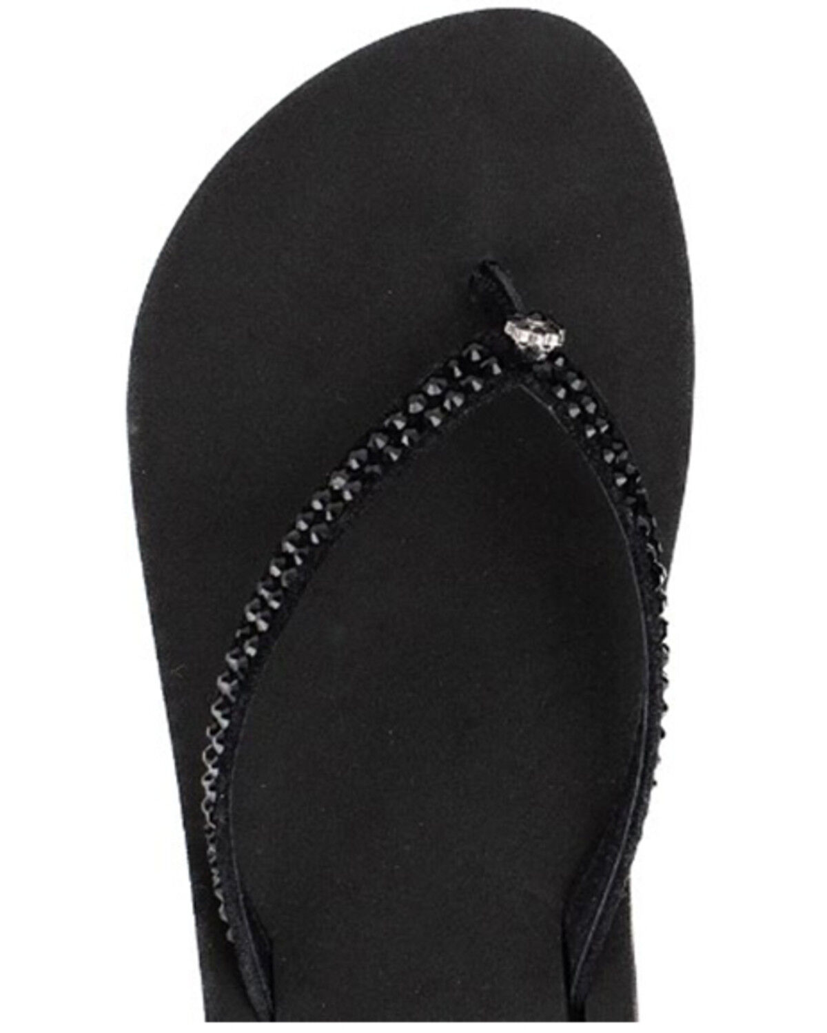 Image #3 - Yellow Box Women's Jello Rhinestone Sandals, Black, hi-res