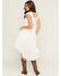 Image #4 - Wild Moss Women's Smocked Ruffle Sleeve Midi Dress, White, hi-res