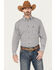 Image #1 - Cowboy Hardware Men's Twisted Adobe Geo Print Long Sleeve Button-Down Western Shirt, Black, hi-res